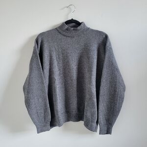 Giasone Made in Italy Grey Wool Knit Mock Neck Sweater Size S/M